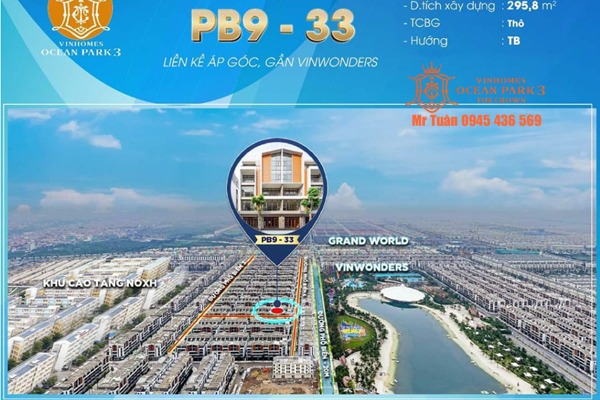 LIỀN KỀ ÁP GÓC | PHỐ BIỂN 9-33  OCEAN PARK 3